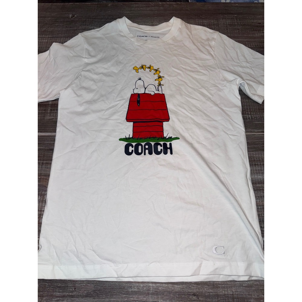 Coach x Peanuts Snoopy Doghouse Graphic T-Shirt White XS Short Sleeve Crewneck